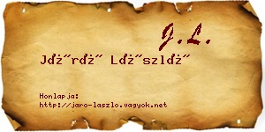 Járó László névjegykártya